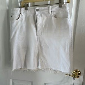 White jean skirt